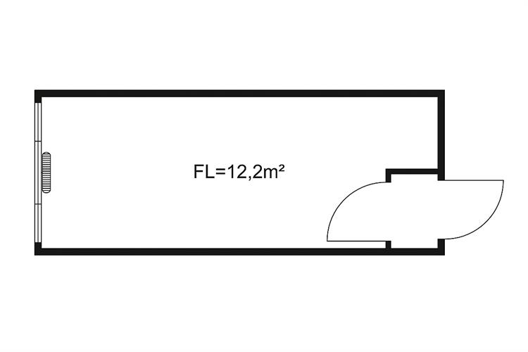 Raummodul 6,0×2,5 m mit Windfang